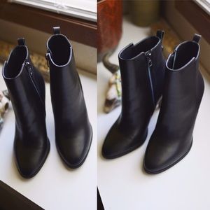 Coach Black Jemma Ankle Heeled Booties Boots